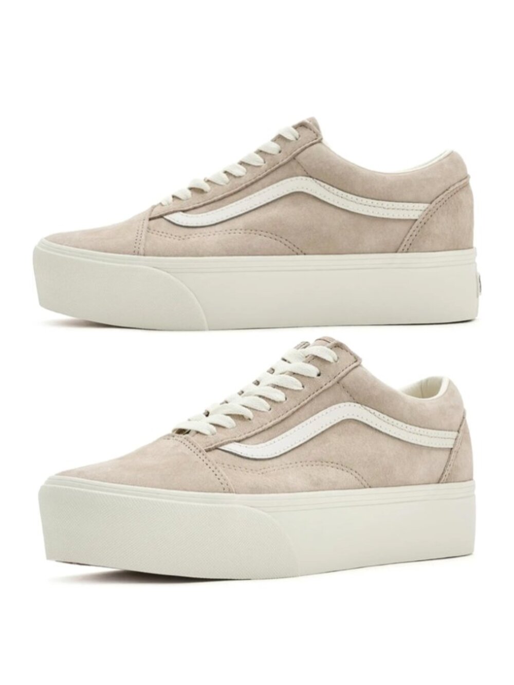 VANS Old Skool Suede Low-Top Platform Sneakers (Pig Suede Incense)